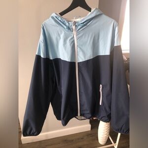 RSQ Light Blue and Navy Colorblock Jacket XXL